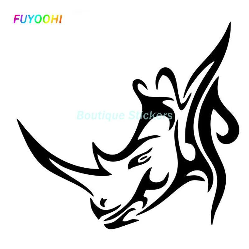 

FUYOOHI Exterior/Protection Boutique Stickers Rhino Wild Animal Car Sticker Waterproof Car Styling Vinyl Car Decals