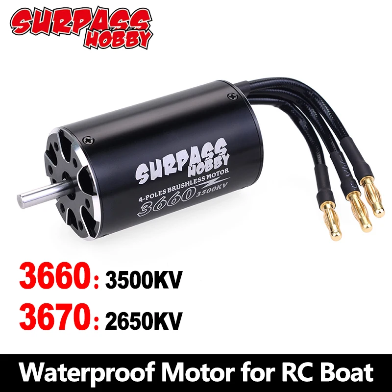 SURPASS HOBBY RC лодочный мотор 3660 3500KV 3670 2650KV 4 полюса бесщеточный двигатель 800-1000 мм для