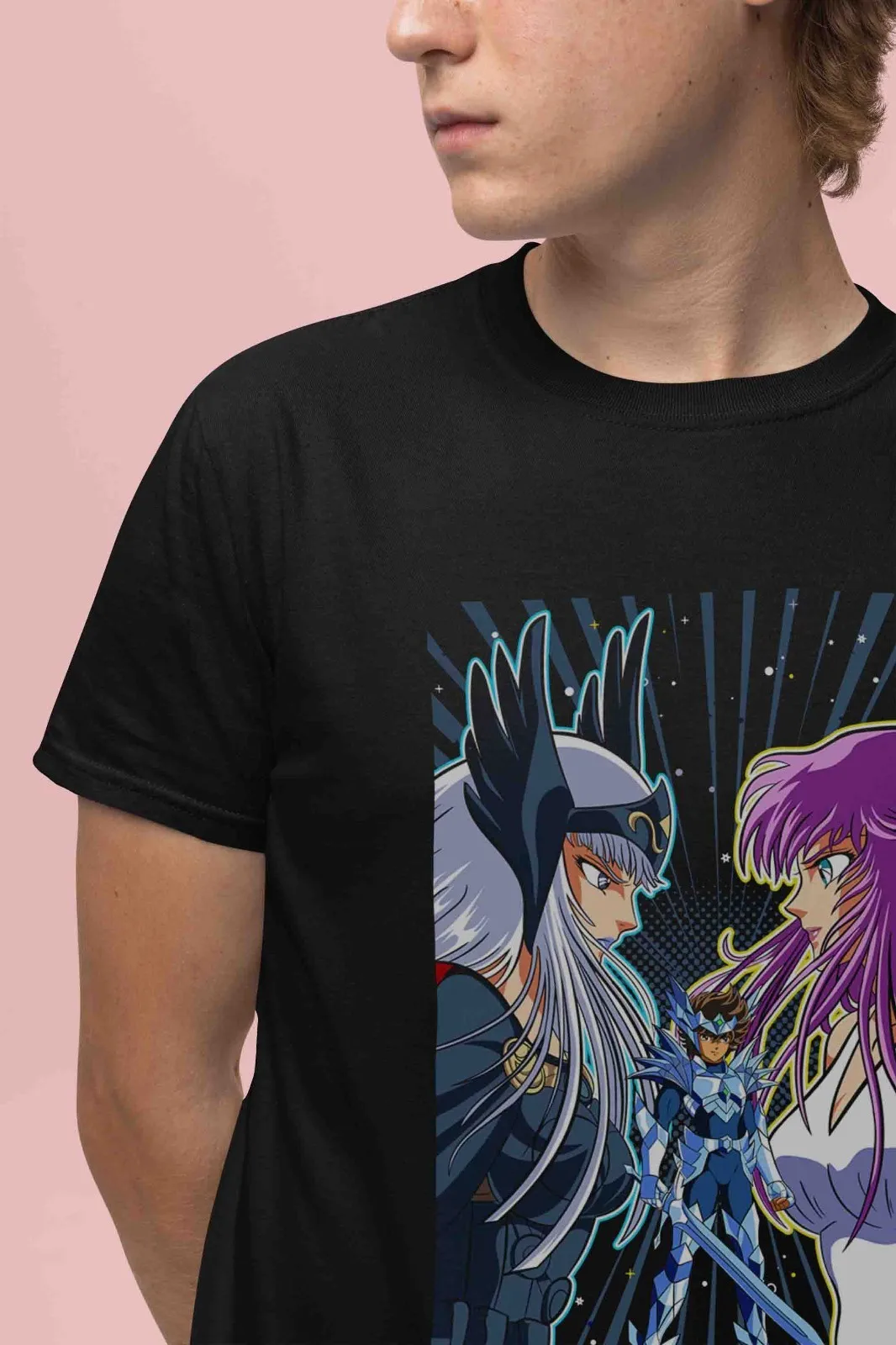 Фото Футболка Saint Seiya, футболка Ширю, футболка Хёга, топ Шун, футболка с аниме-графикой Икку №2