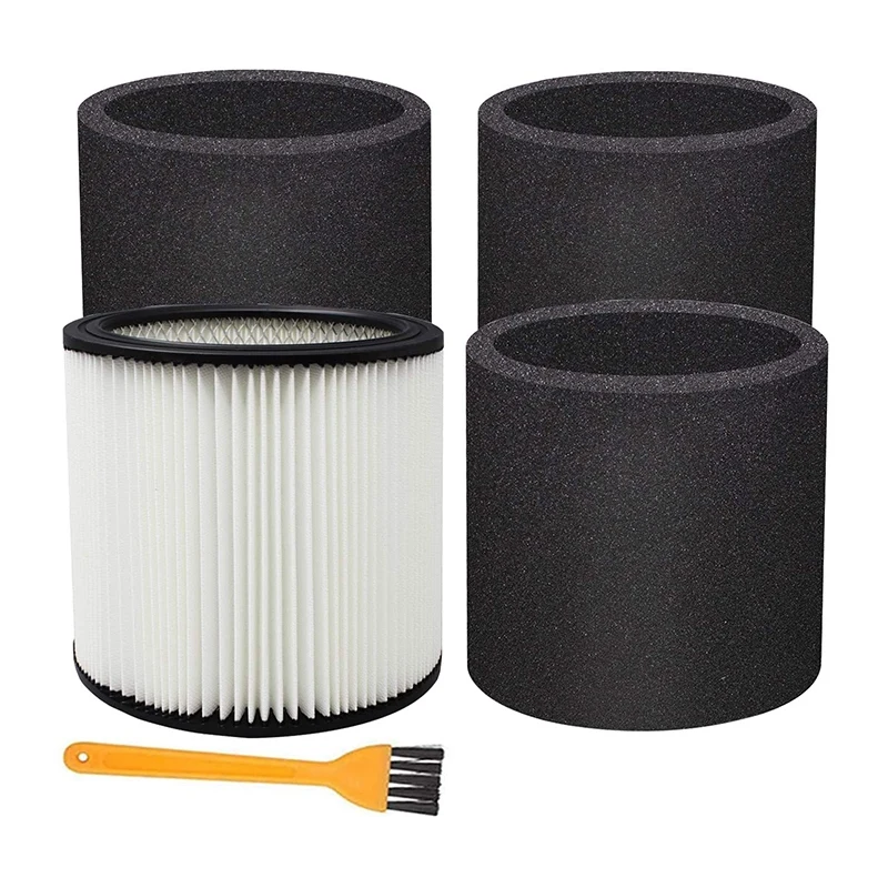 

Replacement Cartridge Filter For Shop Vac 90304,Shop Vac Accessories Fits Most Wet/Dry Vacuum Cleaner (1+3)