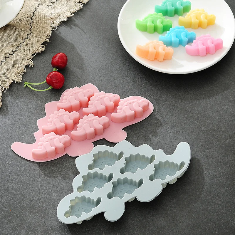 

6 Holes Dinosaur Fondant DIY Cake Decorating Tools New! Fondant Cake Noble Women Green Liquid Food-grade Mold Baking Diy Tools