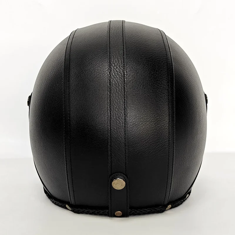 Мотоциклетный шлем с открытым лицом для мужчин и женщин черные классические