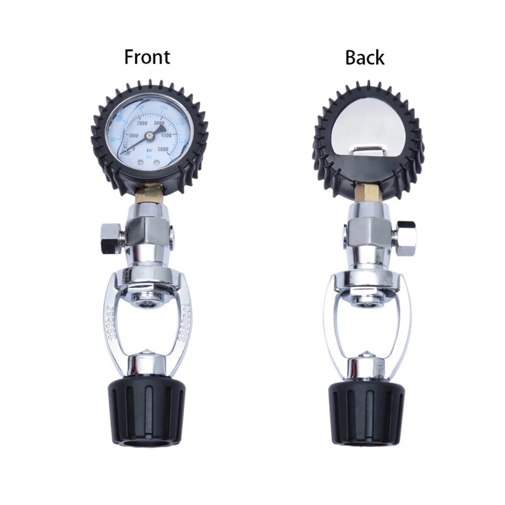 Cylinder Pressure Meter Water Sports Anti-shock Relieve Valve Regulator 0-350 Bar Gauge Diver Equipment Outdoor