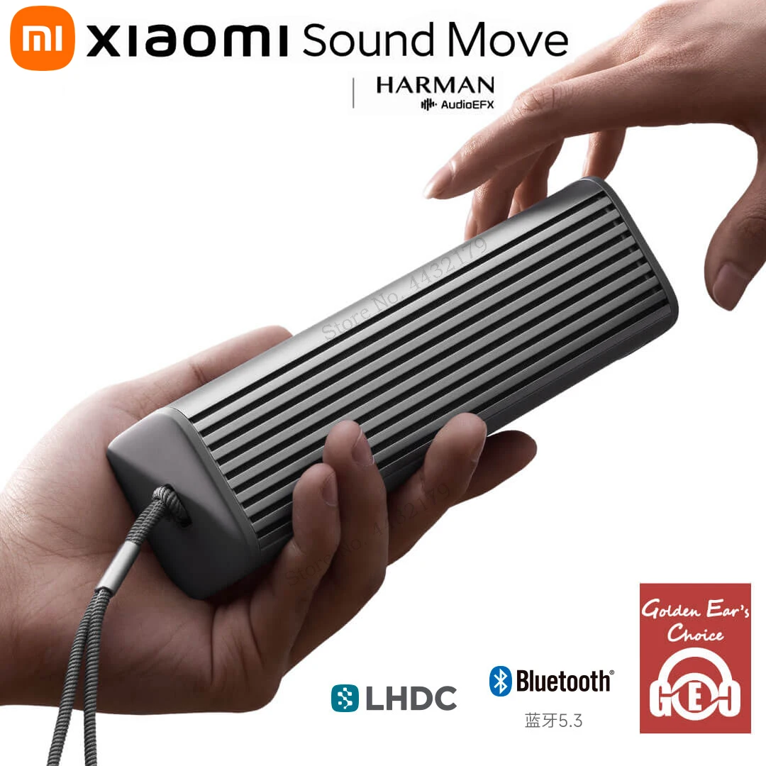

Xiaomi Sound Move HiFi уличная колонка, стерео 90 дБ IP66, пыленепроницаемые и водонепроницаемые портативные Умные Bluetooth колонки 21 час воспроизведения