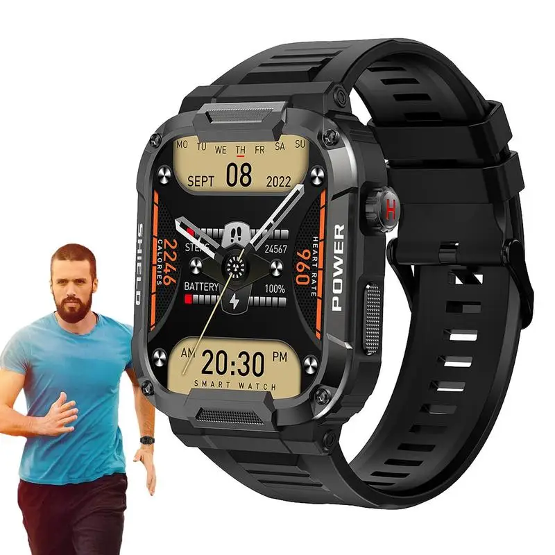 

Mens Smart Watch Blood Pressure Watch Track Watch With Health Monitoring Function IP68 Waterproof Ideal For Running Walking