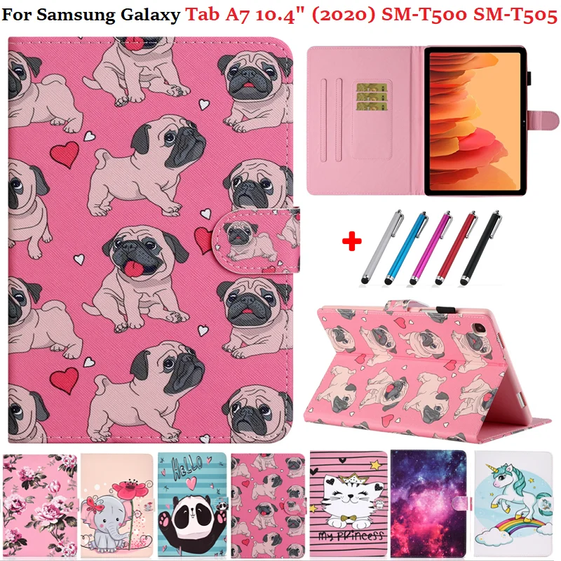

Чехол Kawaii щенок панда для Samsung Galaxy Tab A7 10,4 2020, чехол для телефона T505, чехол для планшета Samsung Galaxy Tab A7 T500