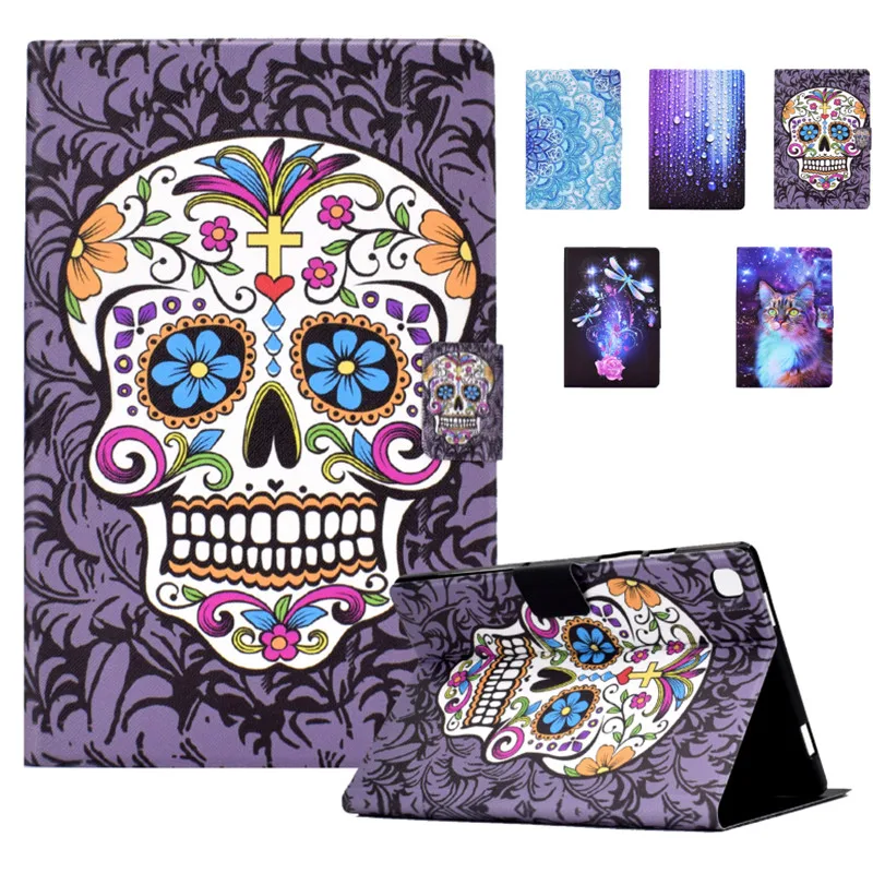 

PU Leather Print Cartoon Case for Samsung Galaxy Tab S6 Lite 10.4 P610 P615 SM-P610 / SM-P615 10.4'' Tablet Folding Stand Cover