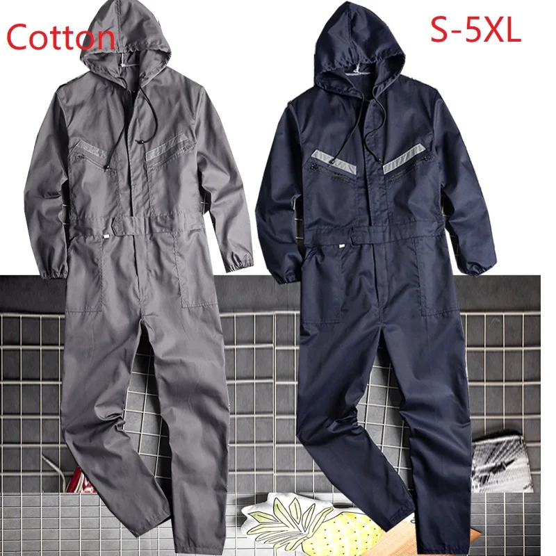 100%Cotton Work Coveralls for Men Women Painter Welding Suit Safety Work Uniforms Mechanics Electric Repairman Sailor Overall5XL