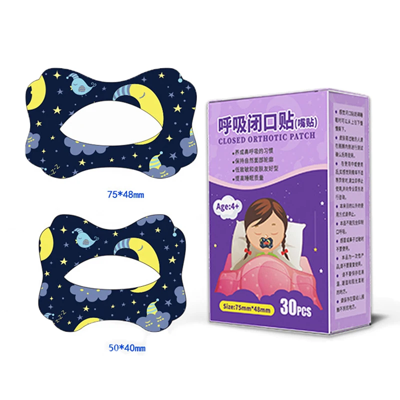 

30Pcs/Box Anti-Snoring Stickers For Children Adult Night Sleep Lip Nose Breathing Improving Patch Mouth Correction Orthosis Tape