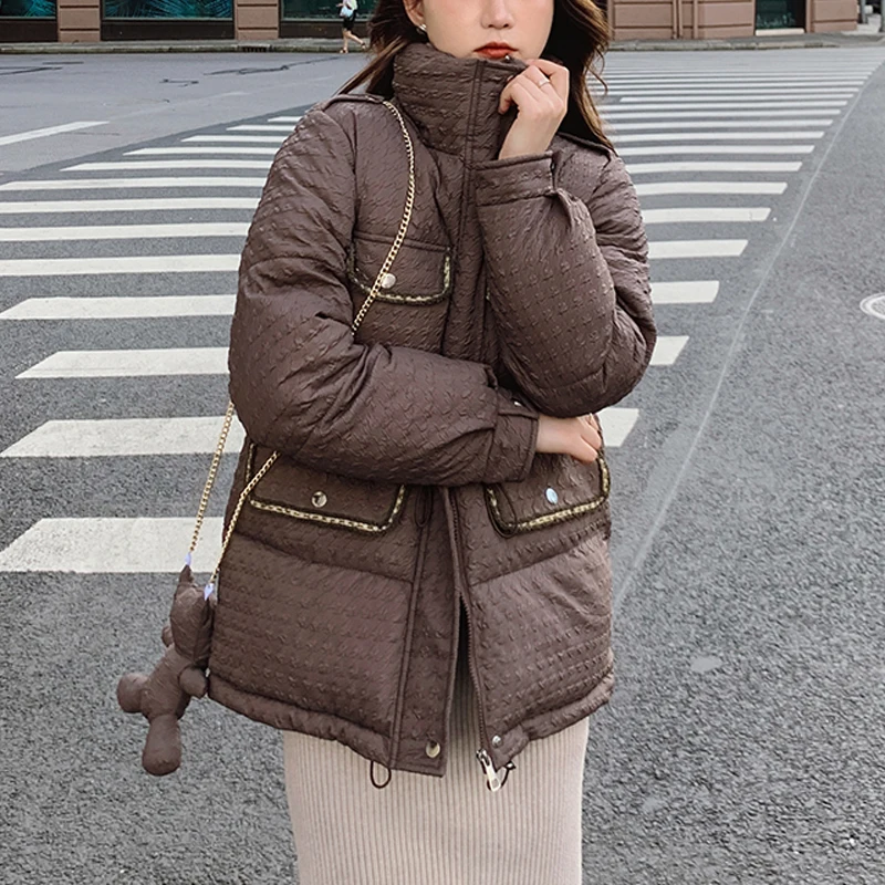 2022 New Winter Jacket Women Oversized Parkas Coat Fashion Solid Thick Warm Cotton Padded Parka Coat Casual Outwear
