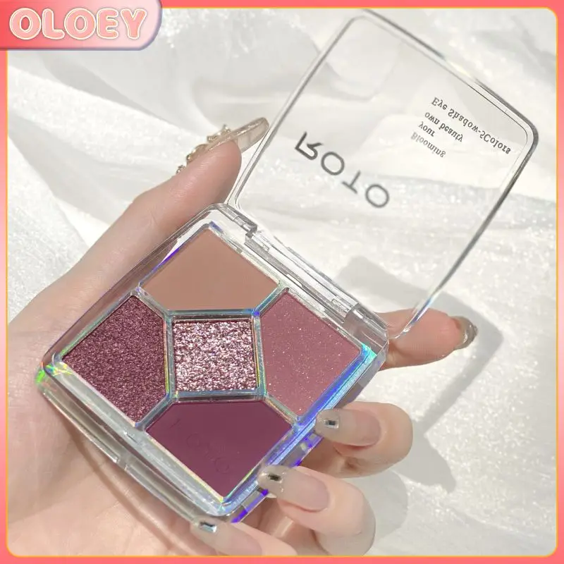 

Five-color Eye Shadow Palette Matte Texture Pearly Glitter Sequins Earth Color Long-lasting Rich Colors Eyeshadow Eyes Cosmetic