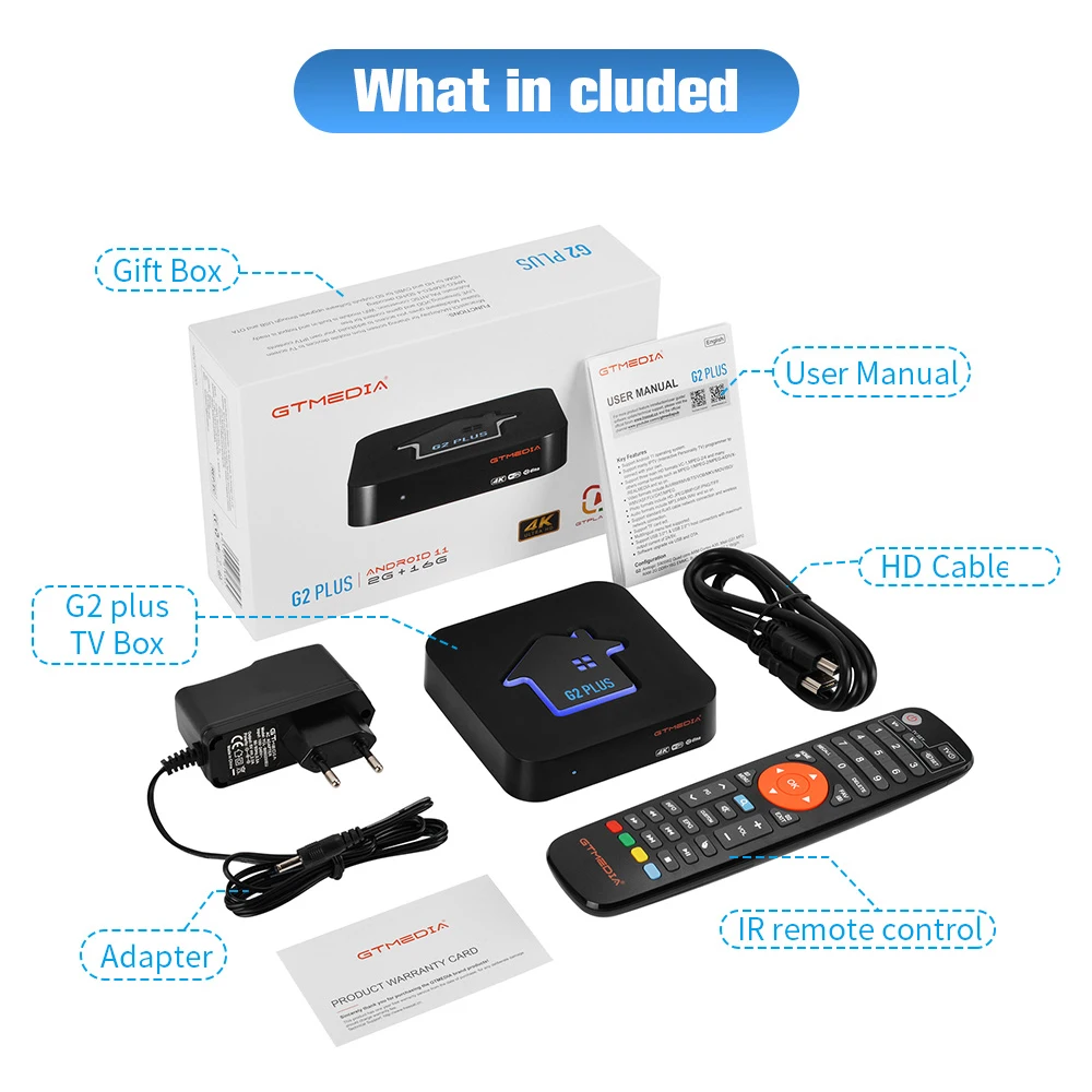 2 Гб 16 Amlogic S905W2 4K HD 4G Wifi медиаплеер HDR Global Smart Android 11 ТВ-приставка GTmedia G2 PLUS - купить по