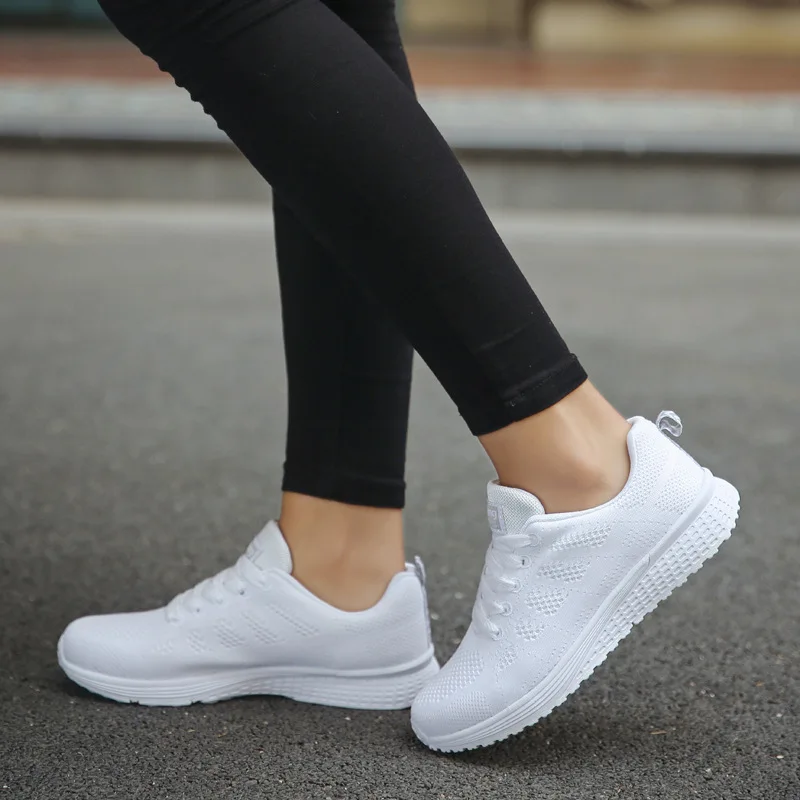 Running Shoes Women Fashion Vulcanize Chunky Sneakers Flat Ladies Shoes Walking Women's Sneakers Plus Size Mujer Shoes Woman
