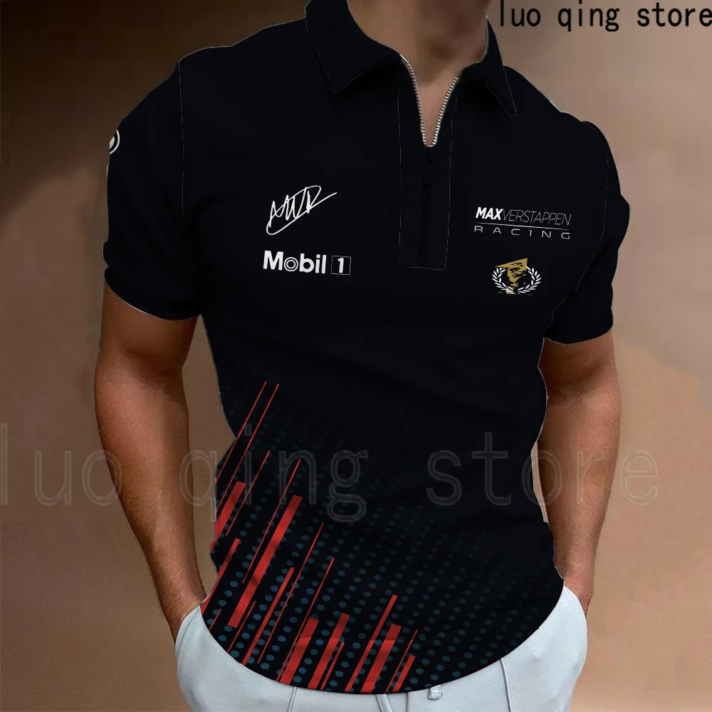 

Fashion Street Top F1 Formula One Racing Outdoor Sports T-shirt Men's Breathable Polo Shirt Loose Large Short Sleeve Hot Sale