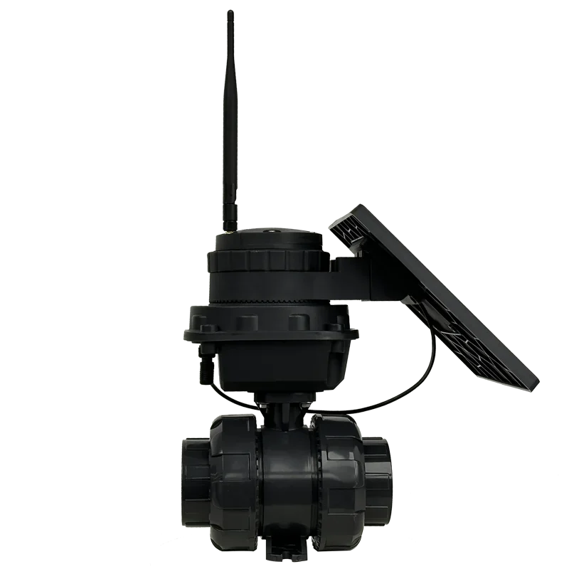 Новая технология LORA подключается водяным клапаном на солнечной энергии