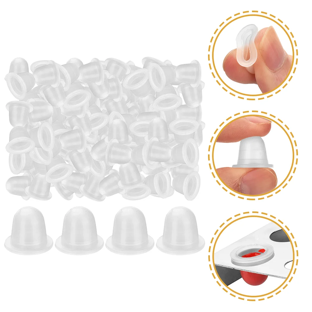 

100 Pcs Tattoo Pigment Cup Supplies Disposable Tattoos Accessory Makeup Supply Containers Silica Gel Compact Ink Cups Holders