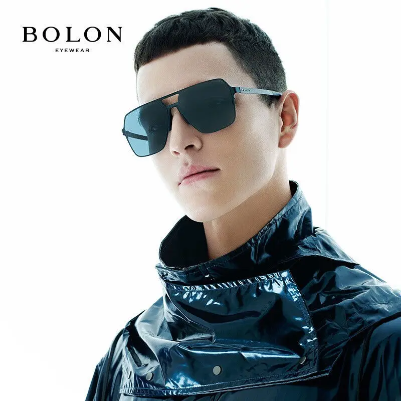 

2023 BOLON Sunglasses Nylon Glasses Polarized sunglasses texture aluminum magnesium men's fashion pilot large frame sunglasses