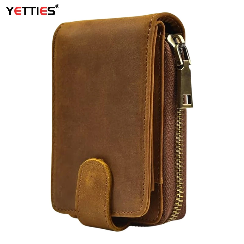 Мужской кожаный кошелек с зажимом для денег