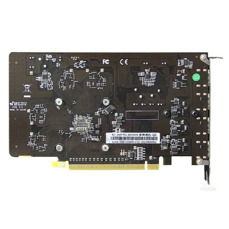R7 350 4G 6HDMI Игровая видеокарта пластина gpu многоэкранный ПК компьютер не RX 560 5700 580 590