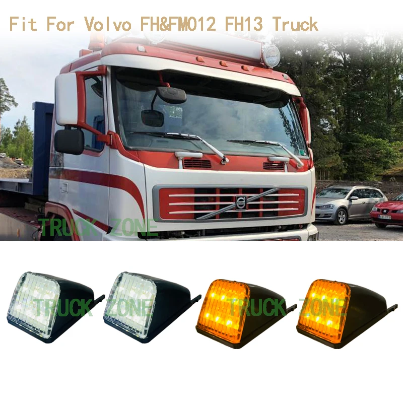 

2pcs 6Led 24V LED Lights For Volvo Truck FM9 FH12 FH FM NH FH16 OEM 20398824 20425484 Cab Roof Marker Lights Accessories