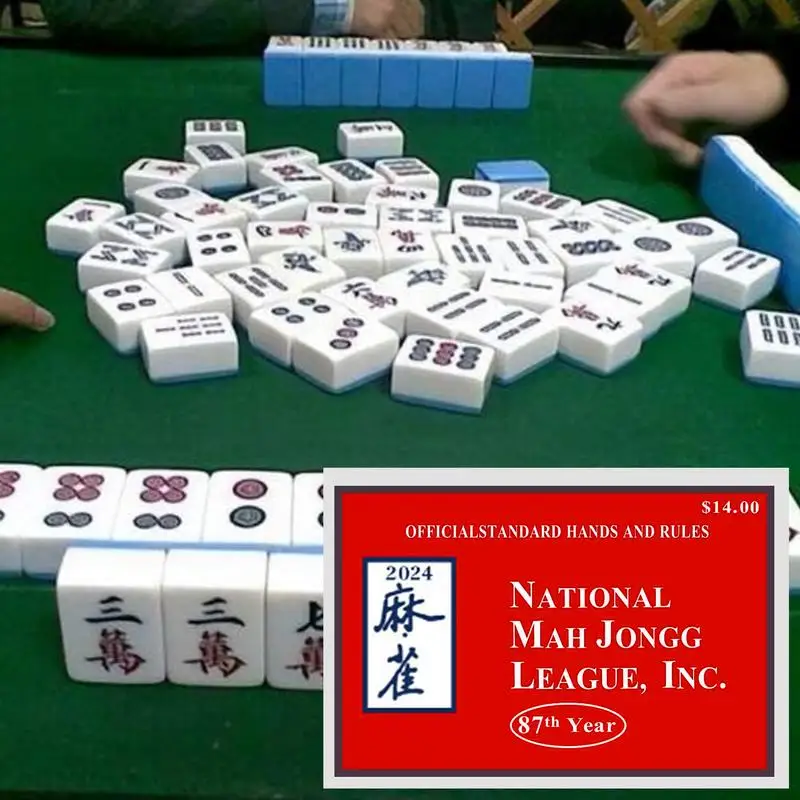 Карты Маджонга 2024 года с большой печатью 4 шт. размер Mah Jongg лига набор карт