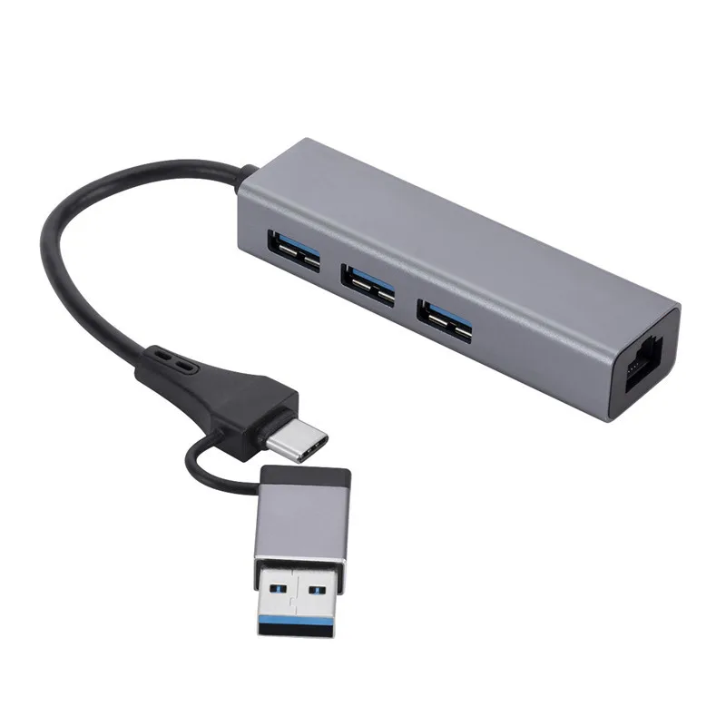 

Type-c HUB USB-C to HDMI-Compatible USB3.0 Gigabit LAN Ethernet Docking Station Multi-Function USB C Hub For Macbook Desktop