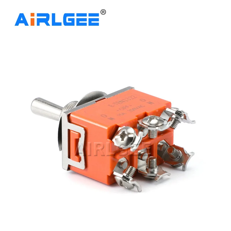 10 шт. ВКЛ./ВЫКЛ./вкл. Фиксация Тип 15 А 250 В 2/3 позиции 3/4/6 контактов терминал 12 мм