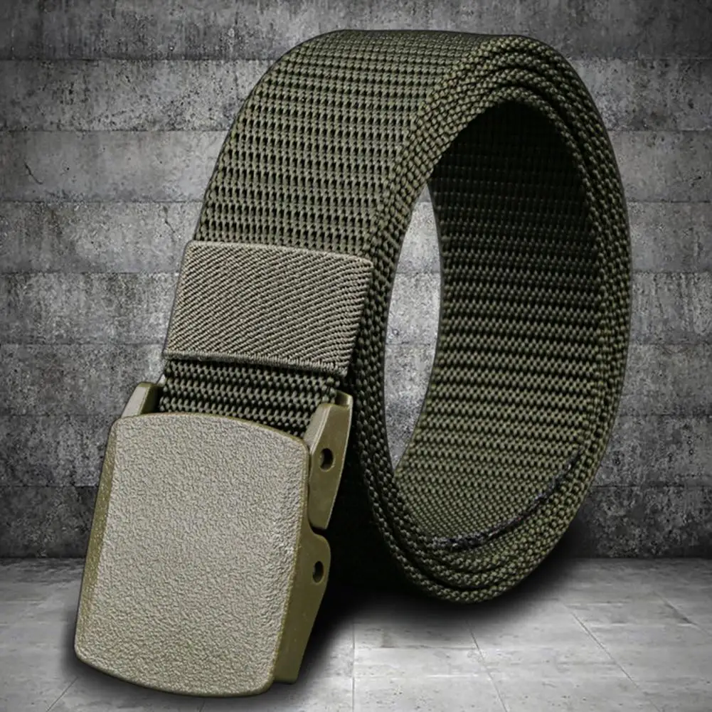 

Men's Automatic Buckle Nylon Belt Exquisite Buckle Men Lightweight All Match Military Tactical Canvas Waist Belt for Daily Wear