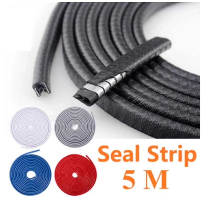 

5 м встроенное стальное кольцо автомобильная лента против столкновений наклейка для защиты края автомобильной двери от царапин Защита бамп...