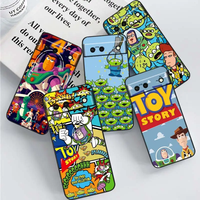 

Toy Story Animation Phone Case For Google Pixel 8 7A 7 6 Pro 6A 5A 5 4 4A XL 5G Black Shell Soft TPU Cover Coque Capa