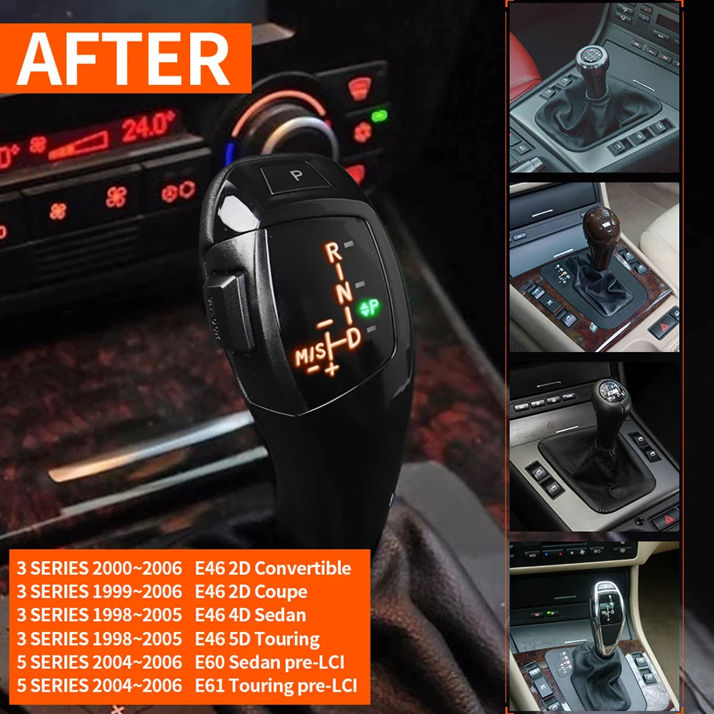 

LED Auto Gear Shift Knob Gear Lever for BMW 1 3 5 6 Series E90 E60 E46 2D 4D E39 E53 E92 E87 E93 E83 X3 E89 Car Accessories