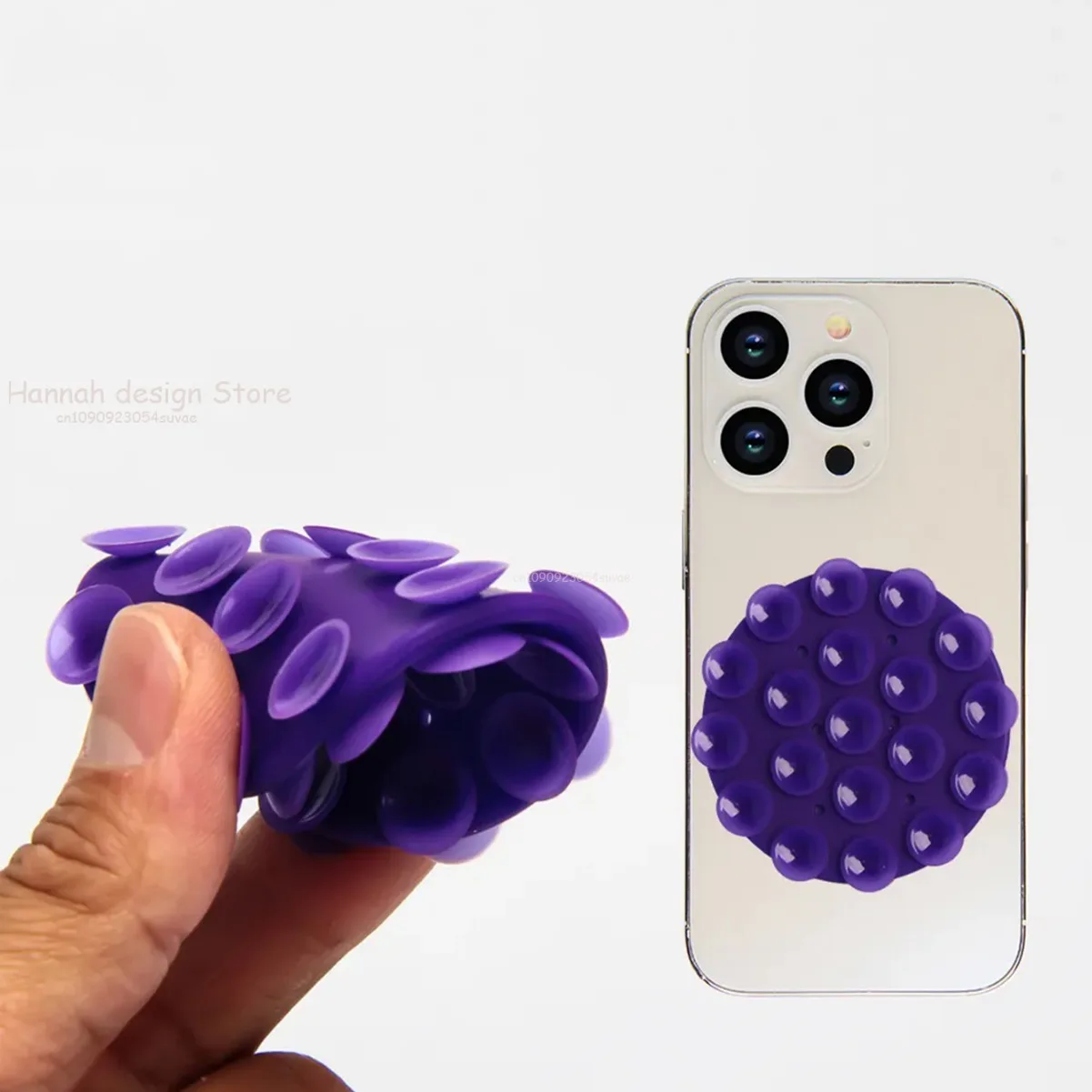 Портативна силіконова присоска, задня клейка бездротова зарядка, автомобільний протиковзкий універсальний двосторонній тримач для мобільного телефону