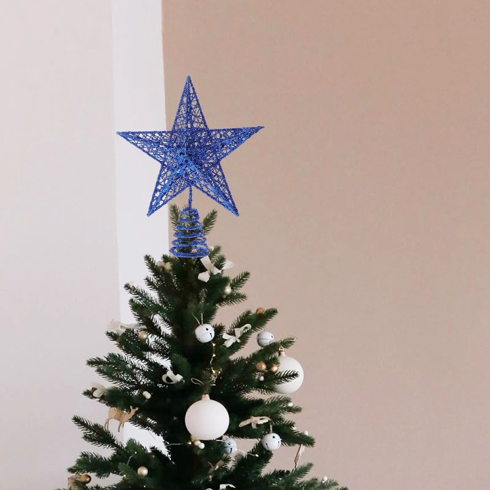 Украшение на Хэллоуин звезды верхняя часть рождественской елки открытый синий