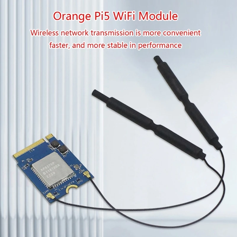 

WiFi6 Wireless Card for Orange Pi5 AP6275P Development Board WiFi Adapter Faster and More Reliable-Connectivity