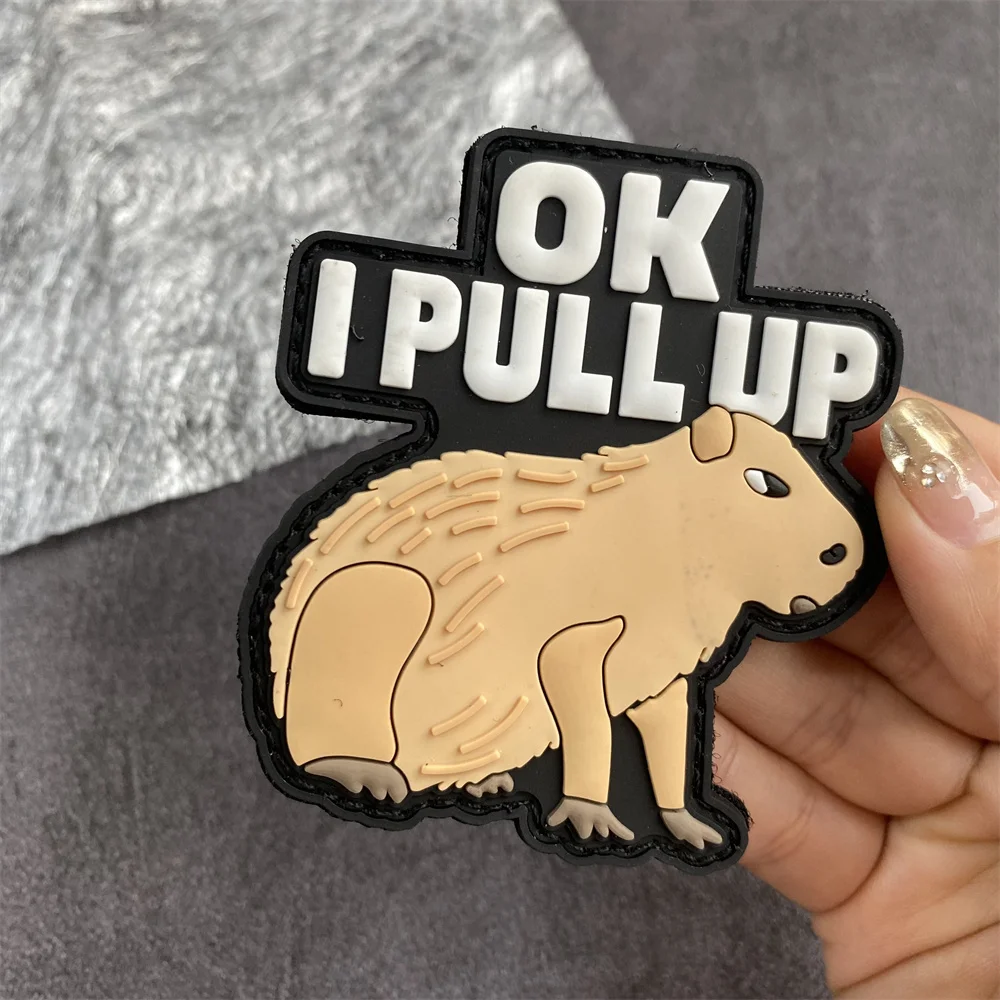 Capybara Тактический ПВХ 3D Нашивка с изображением Мораля Ok I Pull Up Meme Забавная повязка