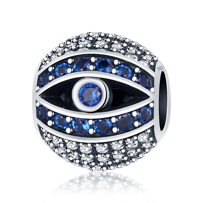 Женский шарм-бусина из серебра 925 пробы с подвеской |