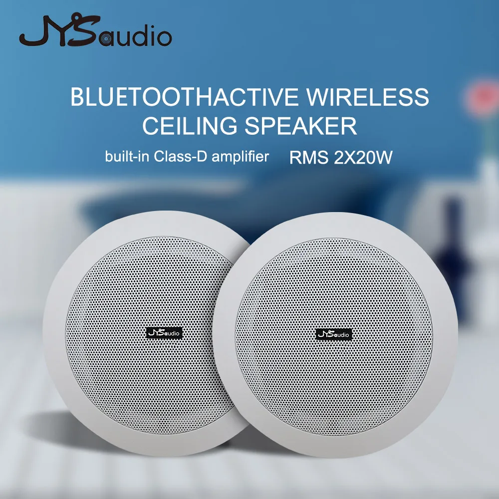 Built-in Class D Amplifier In Wall 5.25'' Coxial Bluetooth Active Wireless Ceiling Speaker Powered Super Woofer Pro Loudspeaker