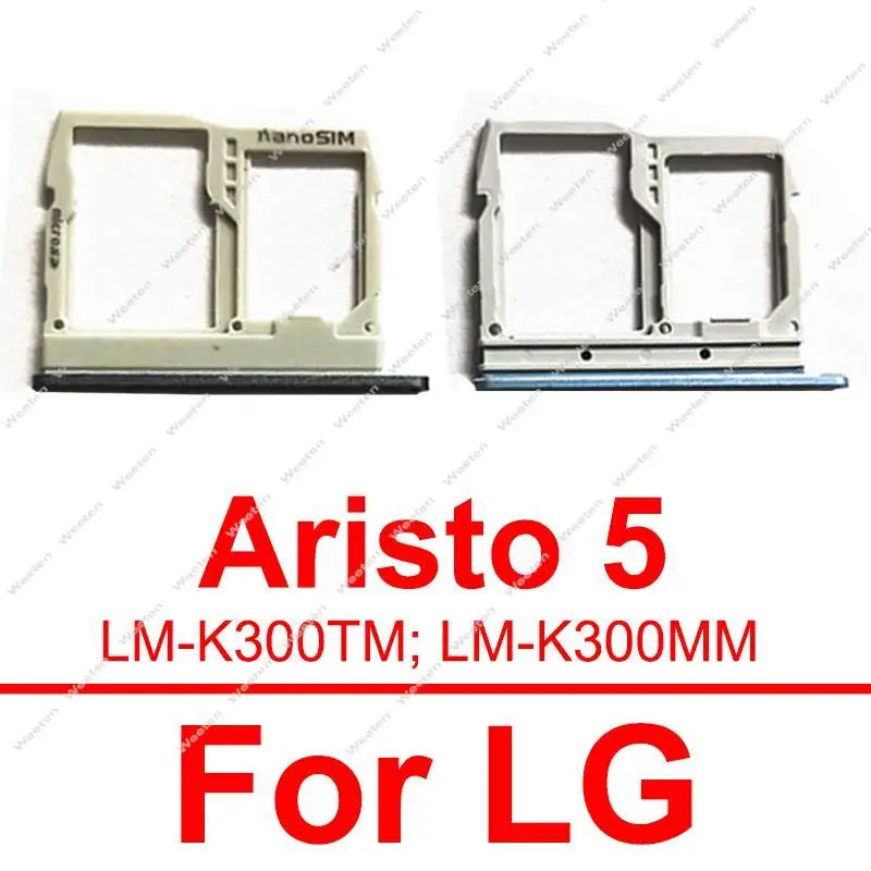 

SIM Card Tray Holder For LG Aristo 5 LM-K300TM K300MM Sim Card Reader Micro SD Card Socket Adapter Replacement