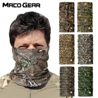 summer tactical bandana neck gaiter cover fishing half face mask hiking tube scarf camo army cycling hunting airsoft men women