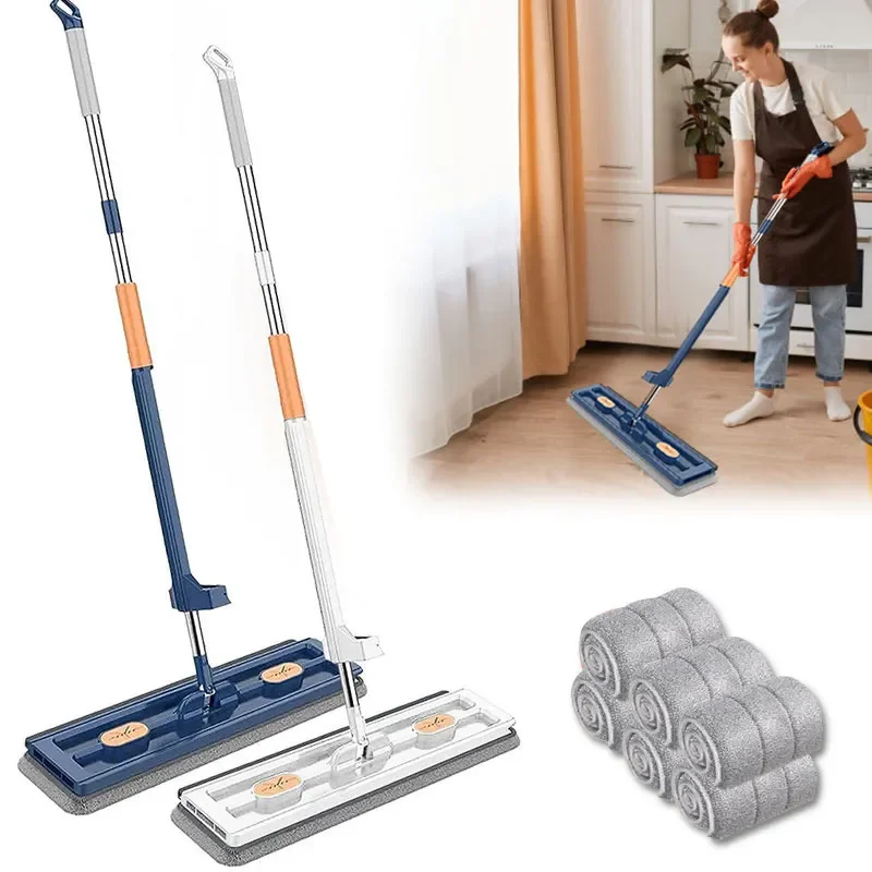 

Dewatering Mop Deep 360°rotating Floor mop Flat Home mop Cleaning 2024 Style New Scraper Large Hardwood Self-contained For