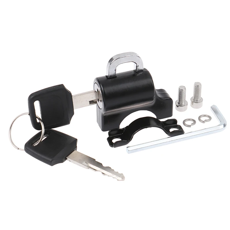 

1set Anti-theft Helmet Lock Security Portable 7/8; 22mm For Motorcycle Handlebar Lock Motorcycle Supplies Black