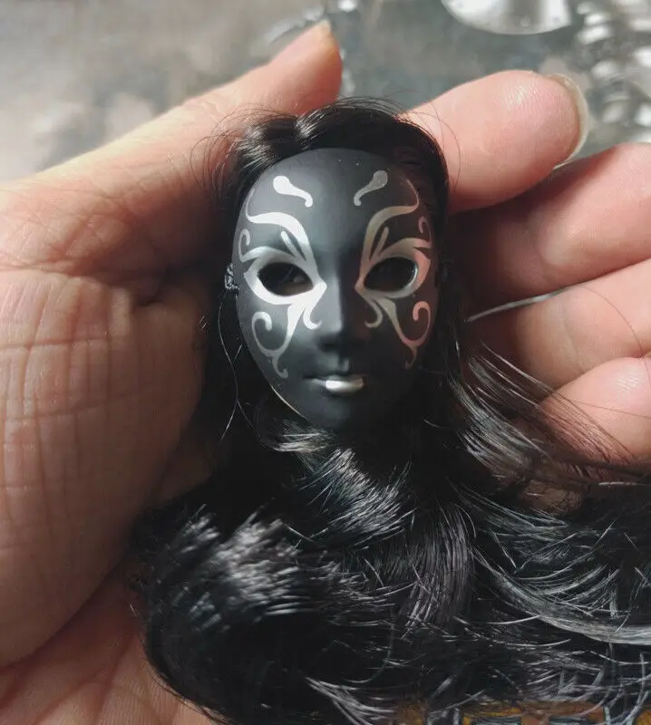 1:6th Scale Black Western Face Mask Mode For 12&quot Female Body Doll | Action Figures