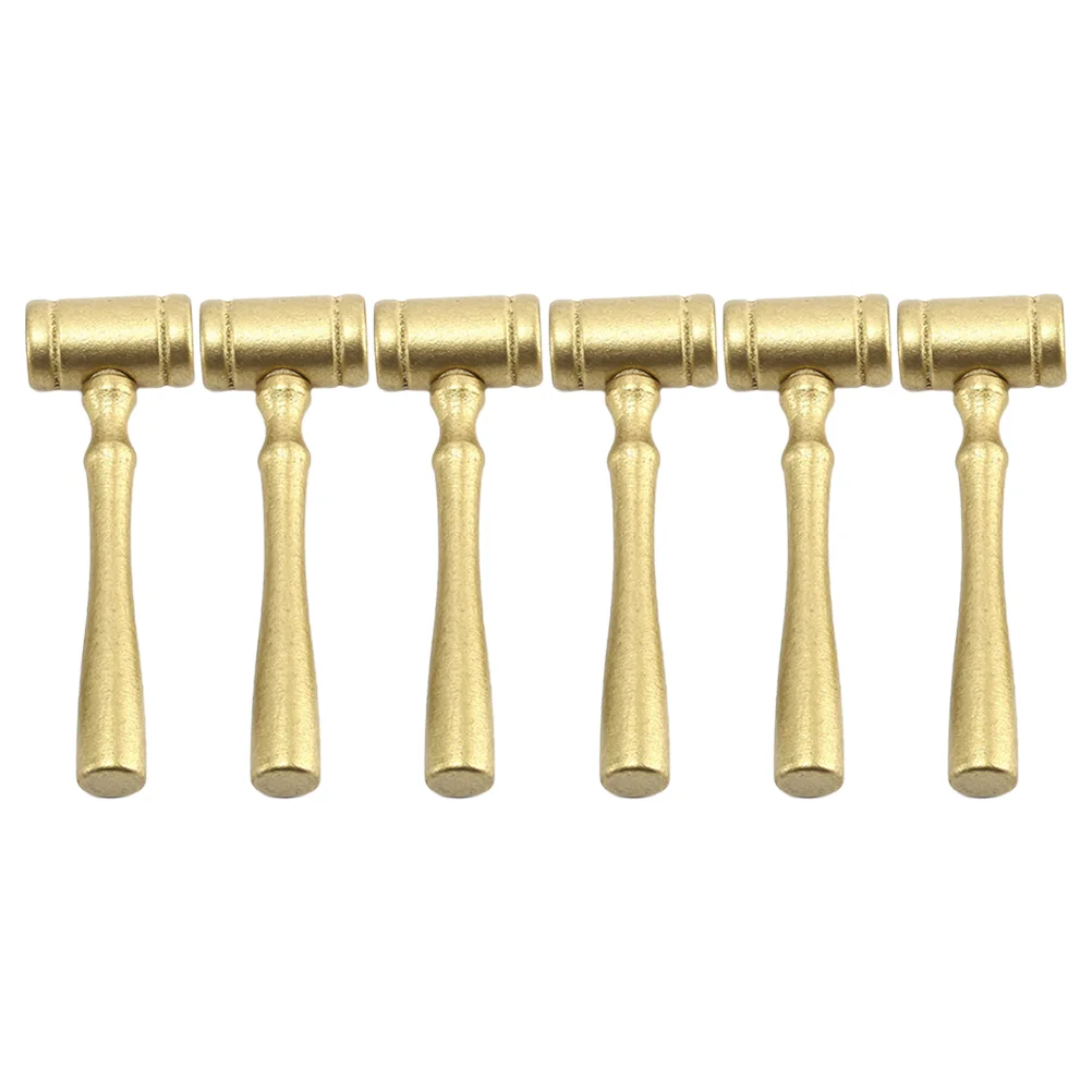 

6 Pcs Mini Cake Mallets Kids Judge Gavels Wooden Baby Toy Costume Accessory