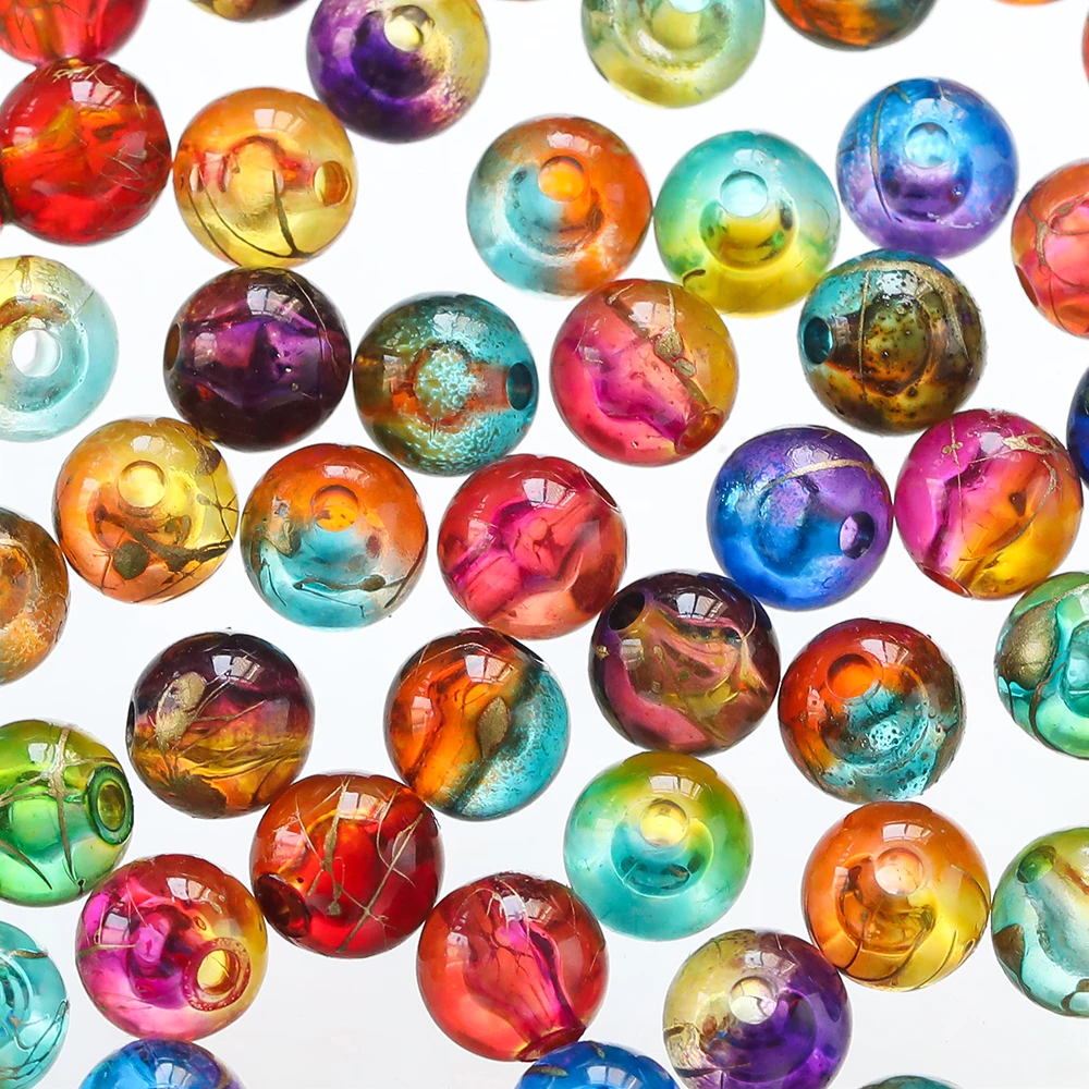 20 50 шт./партия разноцветные акриловые бусины 8 мм