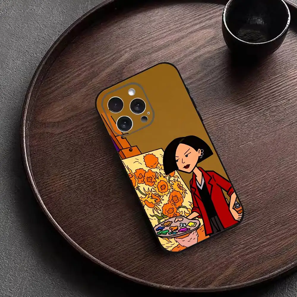 Фото Крутой чехол для телефона Jane Lane Daria Morgendorffer для iPhone 17, 16, 15, 14, 13, 12, 11 Plus, Pro Max, XS, мягкий силиконовый чехол черного цвета. №4