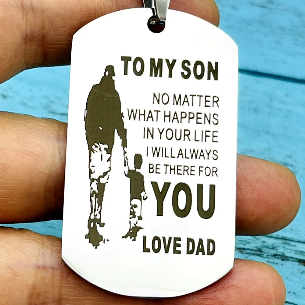 

To My Son Daughte Keychain Gift for Boys Girl Inspirational Quote Engraved Pendant Keyring Birthday Graduation Christmas Gift