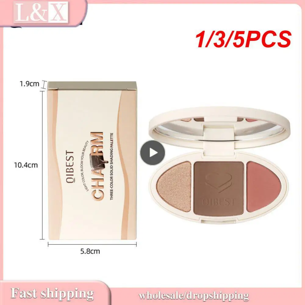 1/3/5 шт. палитра румян для лица 5 цветов натуральный оттенок щек румяна блестящие