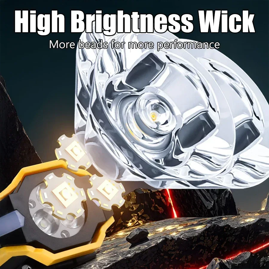 Светодиодный индукционный фонарик COB с зарядкой через USB многофункциональный