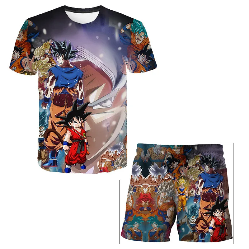 

Japan Anime Dragon-Ball T shirt Clothing Sets Boys Girls Clothes Tracksuit Goku Suit Costume Children's Clothing 3-14 Year Suit