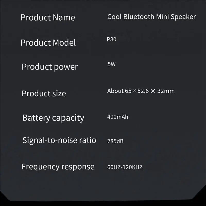 ABJF-Mini Bluetooth-динамик, Hi-Fi-плеер, беспроводной музыкальный плеер с гнездом для TF-карты A (art.: 3920dbef3da03) - 3920dbef3da03